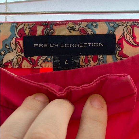 French Connection - Fuchsia Wide Leg Cotton Trousers - Picture 3 of 9